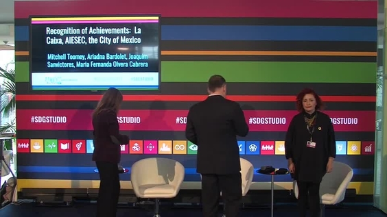 Recognition of Achivements - SDG-studio, Global Festival of Action for Sustainable Development 2018