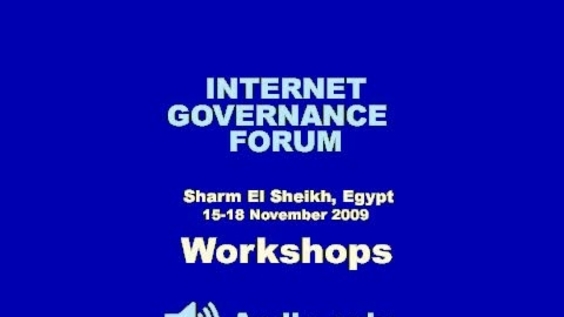 Workshop 318, 4th meeting of the Internet Governance Forum