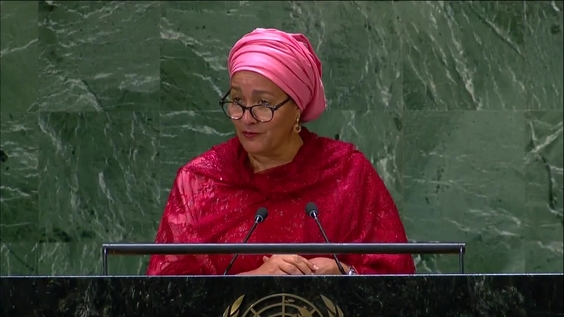 Amina J. Mohammed (Vice Secrétaire Général) sur l&#039;événement &quot;Terres des femmes. Droits des femmes.&quot;  -  Journée mondiale de lutte contre la désertification et la sécheresse 2023