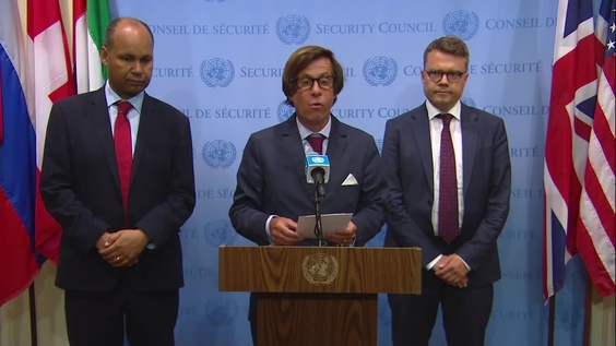 France, Germany and the United Kingdom on a Joint Media Stakeout on United Nations Security Council (Non-Proliferation) - Security Council Media Stakeout