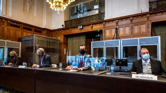THE HAGUE - The International Court of Justice (ICJ) holds public hearings in the case Nicaragua v. Colombia - French audio