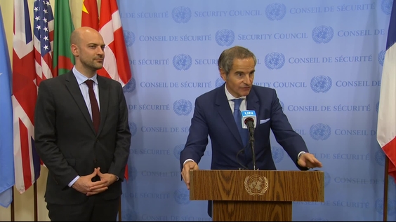 (FR/EN) Jean-Noël Barrot (France) &amp; Rafael Mariano Grossi (IAEA) on Non-Proliferation and Nuclear Weapons - Security Council Media Stakeout