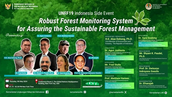 Robust Forest Monitoring System for Assuring the Sustainable Forest Management (UNFF19 Side Event)