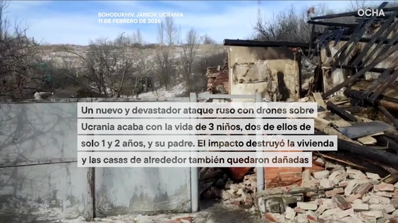 Un nuevo ataque ruso deja 3 niños y su padre muertos en Ucrania 