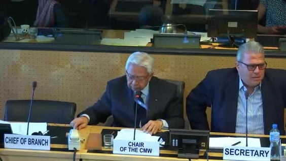 Closing of the Session - 341st Meeting 25th Session of Committee on Migrant Workers