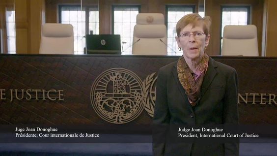 Video address of H.E. Judge Joan E. Donoghue, President of the International Court of Justice, on the occasion of the seventy-fifth anniversary of the Court