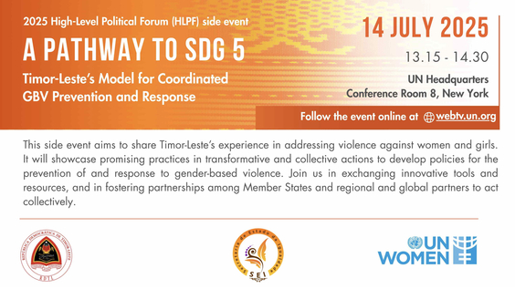 A Pathway to SDG 5: Timor-Leste's Model for Coordinated GBV Prevention and Response (HLPF 2025 Side Event)
