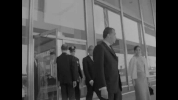 U Thant Arrives at Kennedy Airport