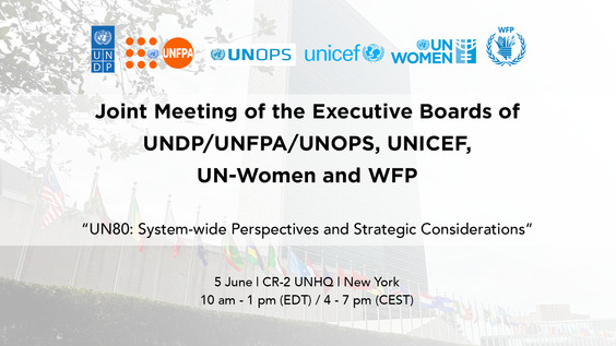 Joint Meeting of the Boards -UNDP/UNFPA/UNOPS, UNICEF, UN Women and WFP