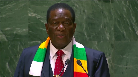 زيمبابوي - الرئيس يخاطب المناقشة العامة، الدورة 78