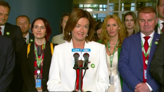 Tanja Fajon (Slovenia) on the election of the non-permanent members of the Security Council - General Assembly Media Stakeout