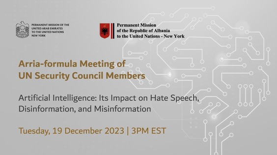 United Nations Security Council Arria-Formula meeting on Artificial Intelligence