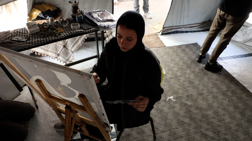 Artists in Gaza find materials to create expression and generate hope