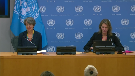 Imme Scholz (Heinrich Böll Foundation) and Astra Bonini (UN DESA) on the Global Sustainable Development Report 2023 - Press Conference