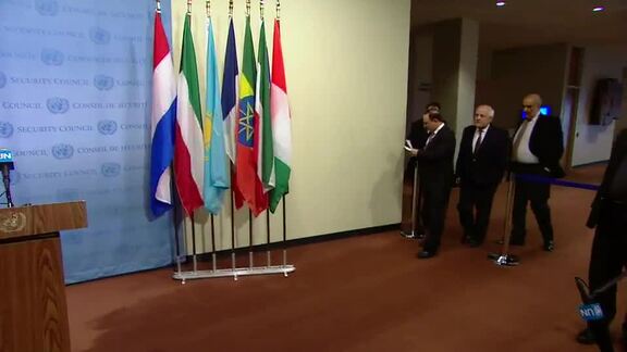 Security Council Stakeout on Arab League of Nations