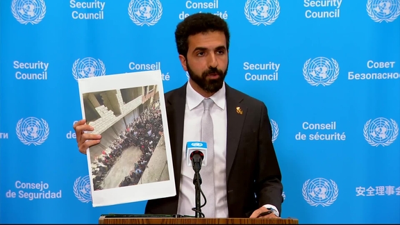 Ibrahim Olabi, Permanent Representative of the Syrian Arab Republic to the United Nations - Security Council Media Stakeout