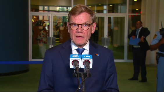 Johann Wadephul (Germany) on Election of non-permanent members of the Security Council - Media Stakeout