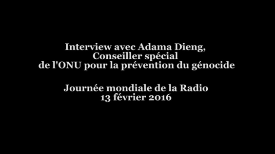 Adama Dieng: la radio au service de la lutte contre l'impunité