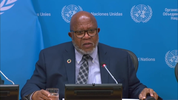 Press Conference: Dennis Francis, President of the General Assembly, on his forthcoming visit to the United Arab Emirates to take part in COP28 (28th Conference of Parties)