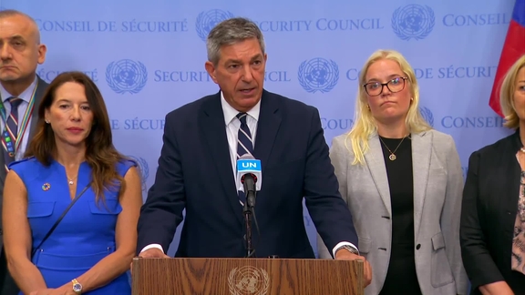 Stavros Lambrinidis (European Union) on Russia, Ukraine and multilateralism - Security Council Media Stakeout