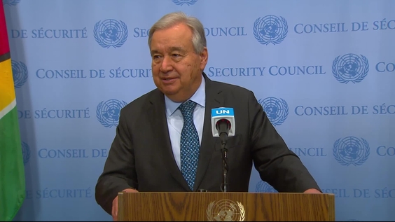 António Guterres (UN Secretary-General) on Cyprus - Security Council Media Stakeout