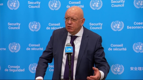 Vassily Nebenzia (Russian Federation) on the situation in Ukraine - Security Council Media Stakeout