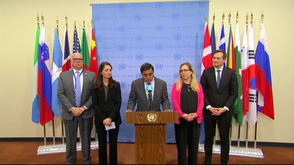 Jay Dharmadhikari (France) on the situation in Gaza - Security Council Media Stakeout