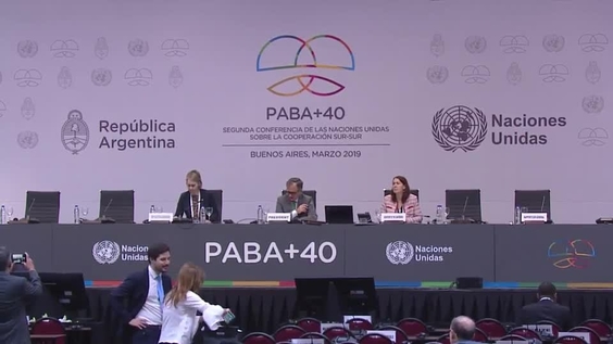 (5th plenary meeting) UN Conference on South-South Cooperation - BAPA 40