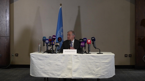 Press Conference: António Guterres (UN Secretary-General)  in Syria