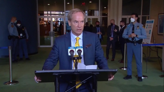 Olof Skoog (European Union) following the vote on a draft resolution on Ukraine