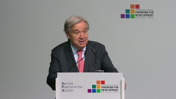 António Guterres (UN Secretary-General) at the Launch of the Sevilla Platform for Action - 4th International Conference on Financing for Development FFD4 (Sevilla, Spain)