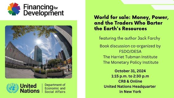 World for Sale: Money, Power, and the Traders Who Barter the Earth's Resources - Book Discussion