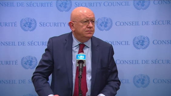 Vassily Nebenzia (Russia) on the situation in the Middle East - Security Council Media Stakeout
