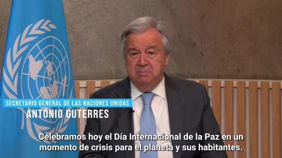 António Guterres (Secretario General) con motivo del Día Internacional de la Paz 2023