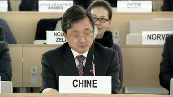 China, General Segment - 9th Meeting, 22nd Regular Session Human Rights Council