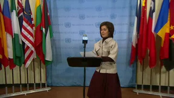 Security Council President Briefs Press on the Middle East