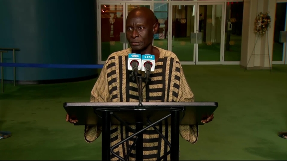 Olara Otunnu (Candidate for UN Secretary-General) - Media Stakeout