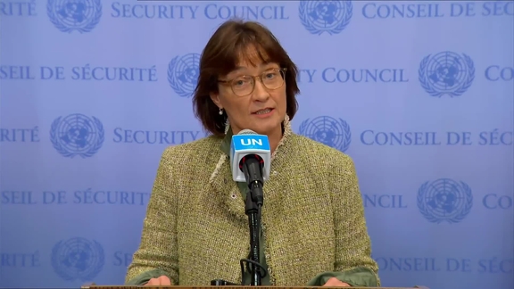 Pascale Baeriswyl (Switzerland, SC President) on the Security Council support for UN Secretary-Genera