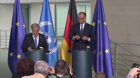 António Guterres (UN Secretary-General) & Federal Chancellor of Germany (Berlin, Germany) on Peacekeeping - Joint press conference