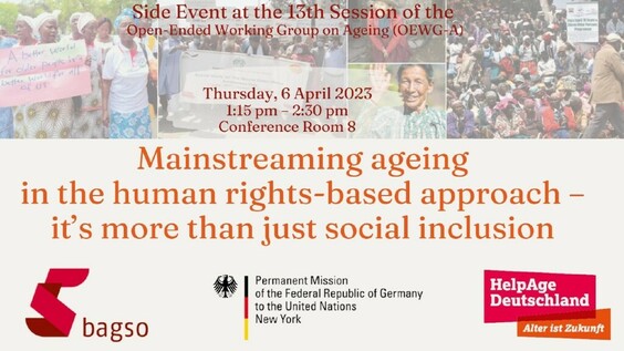 Mainstreaming ageing in the human rights-based approach – it&#039;s more than just social inclusion (OEWG side event)