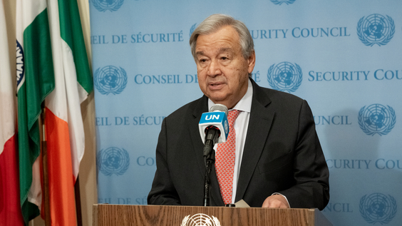 António Guterres, UN Secretary-General on the situation in the Middle East and Gaza - Security Council Media Stakeout