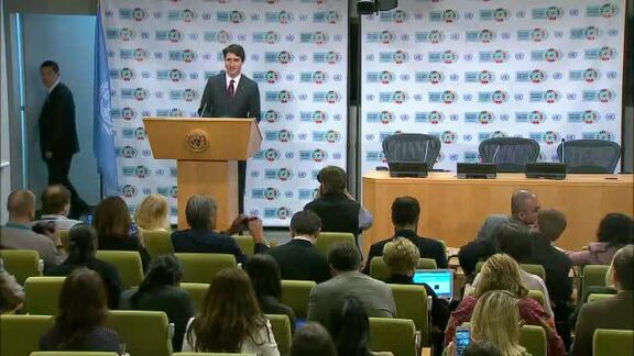 Prime Minister of Canada Briefs Press on Paris Agreement