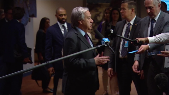 Antonio Guterres (Secretary-General) on the situation in Sudan - Security Council Media Stakeout