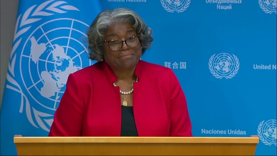 Press Conference: Linda Thomas-Greenfield (United States) President of the Security Council for the month of December 2024 on the programme of work of the Security Council in December