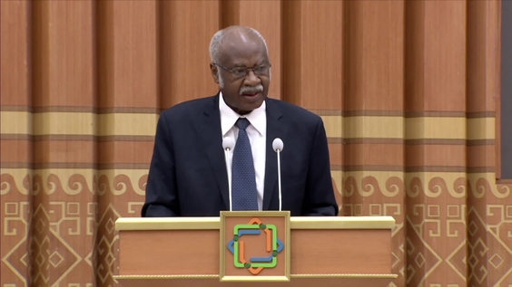 Philemon Yang (General Assembly President) at the Opening of the Parliamentary Forum (LLDC3)