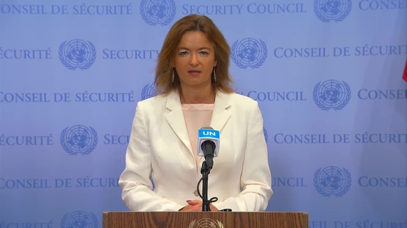 Tanja Fajon (Slovenia) on UNRWA and Gaza - Security Council Media Stakeout