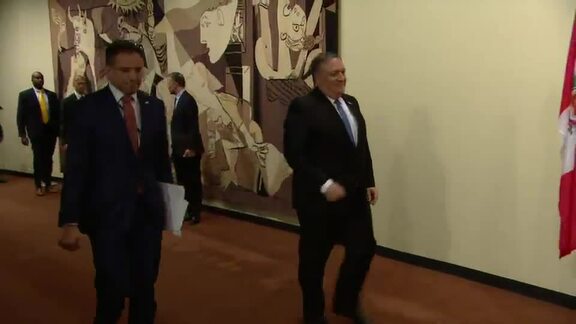 United States Secretary of State Briefs Press