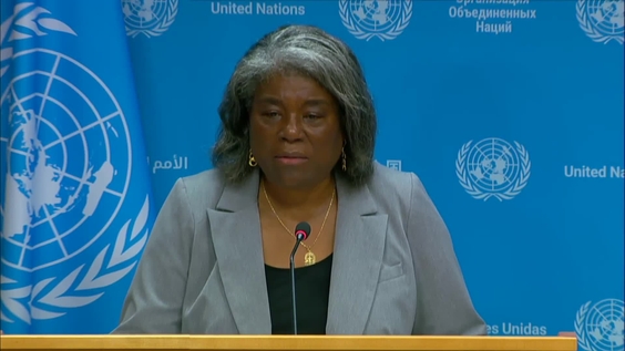 Linda Thomas-Greenfield (United States) on U.S. UNGA79 priorities -  Press Conference