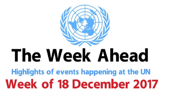 The Week Ahead - Starting 18 December 2017