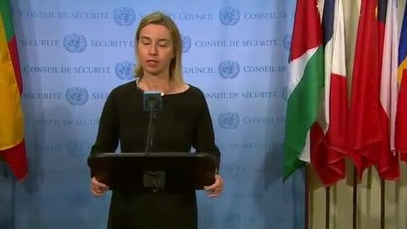 EU High Representative for Foreign Affairs Briefs Press